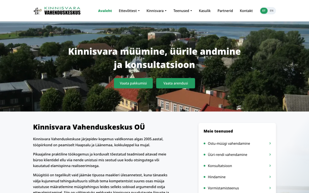KV Keskuse avaleht