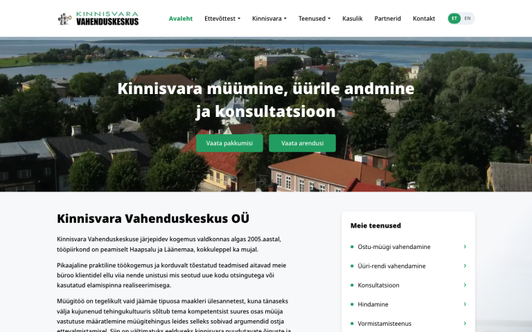 KV Keskus veebilehe avaleht
