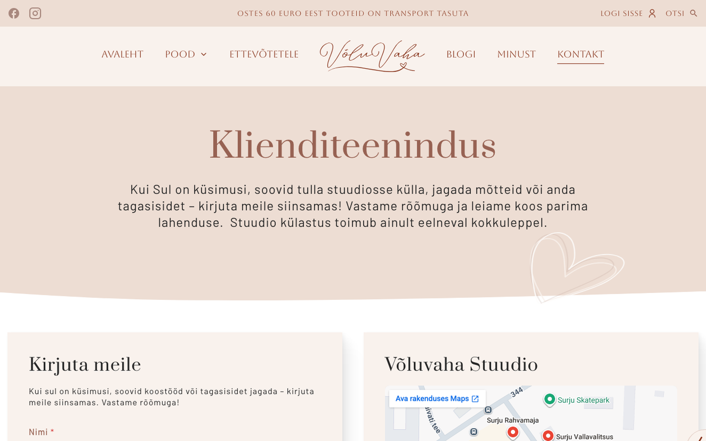 Võluvaha kontaktileht
